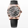 Rolex Sky-Dweller m336235-0004 Rose Gold Slate Dial Oysterflex Bracelet Super Clone