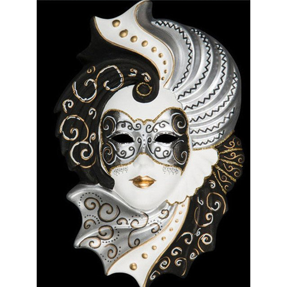 

(Multi-Size) Mask Woman - Round/Square Drill Diamond Painting, Round diamond 30*40cm, 501 Original