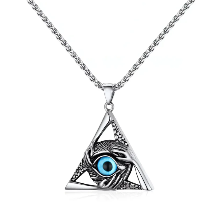 For Son - S925 I will Always Love and Protect You Horus Evil Eye Necklace