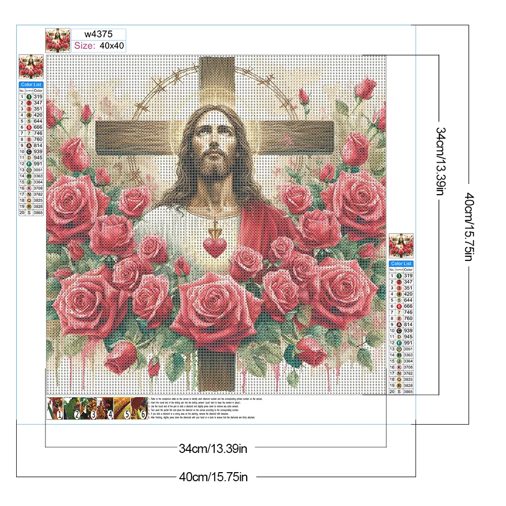 Diamond Painting - Full Round Drill - Jesus(Canvas|40*40cm)