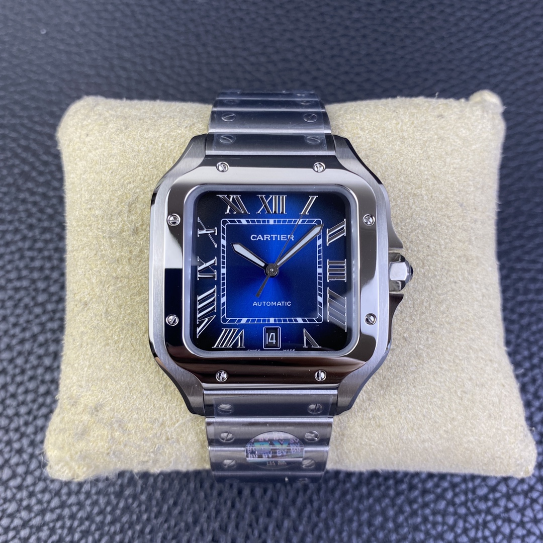  BV廠 Cartier 卡地亞 SANTOS系列 山度士腕表 藍色錶盤