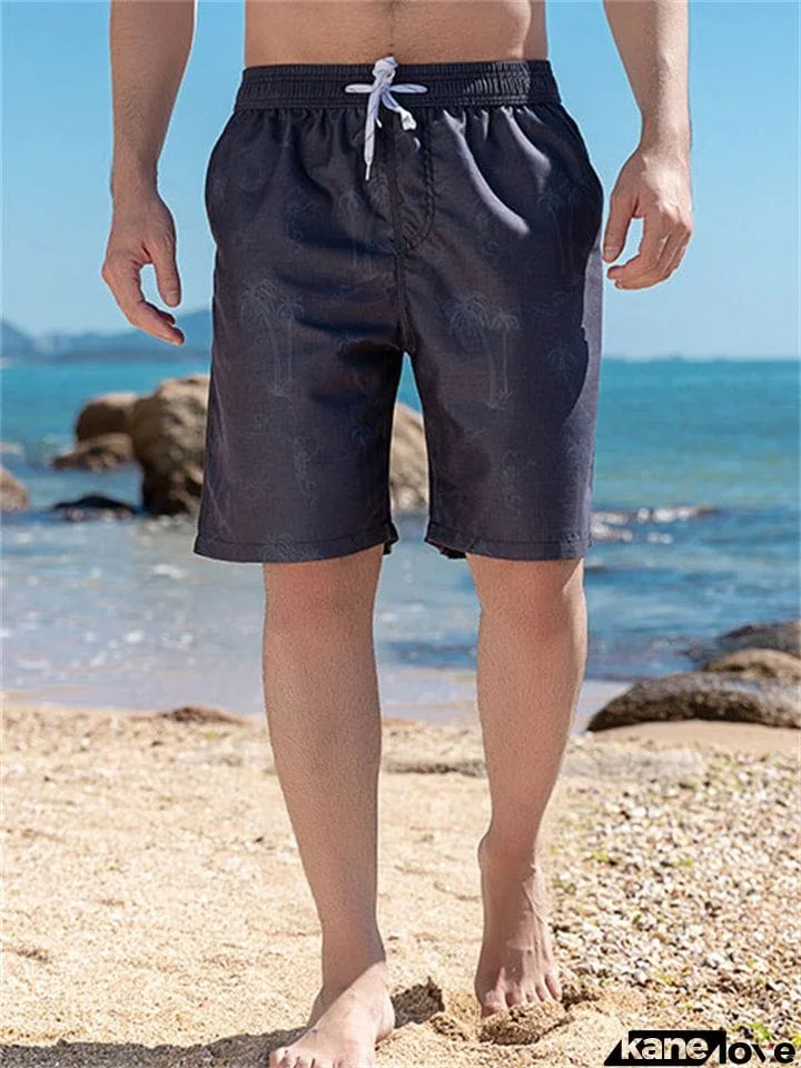 Men's Fashion Cartoon Printed Loose Quick Dry Beach Pants