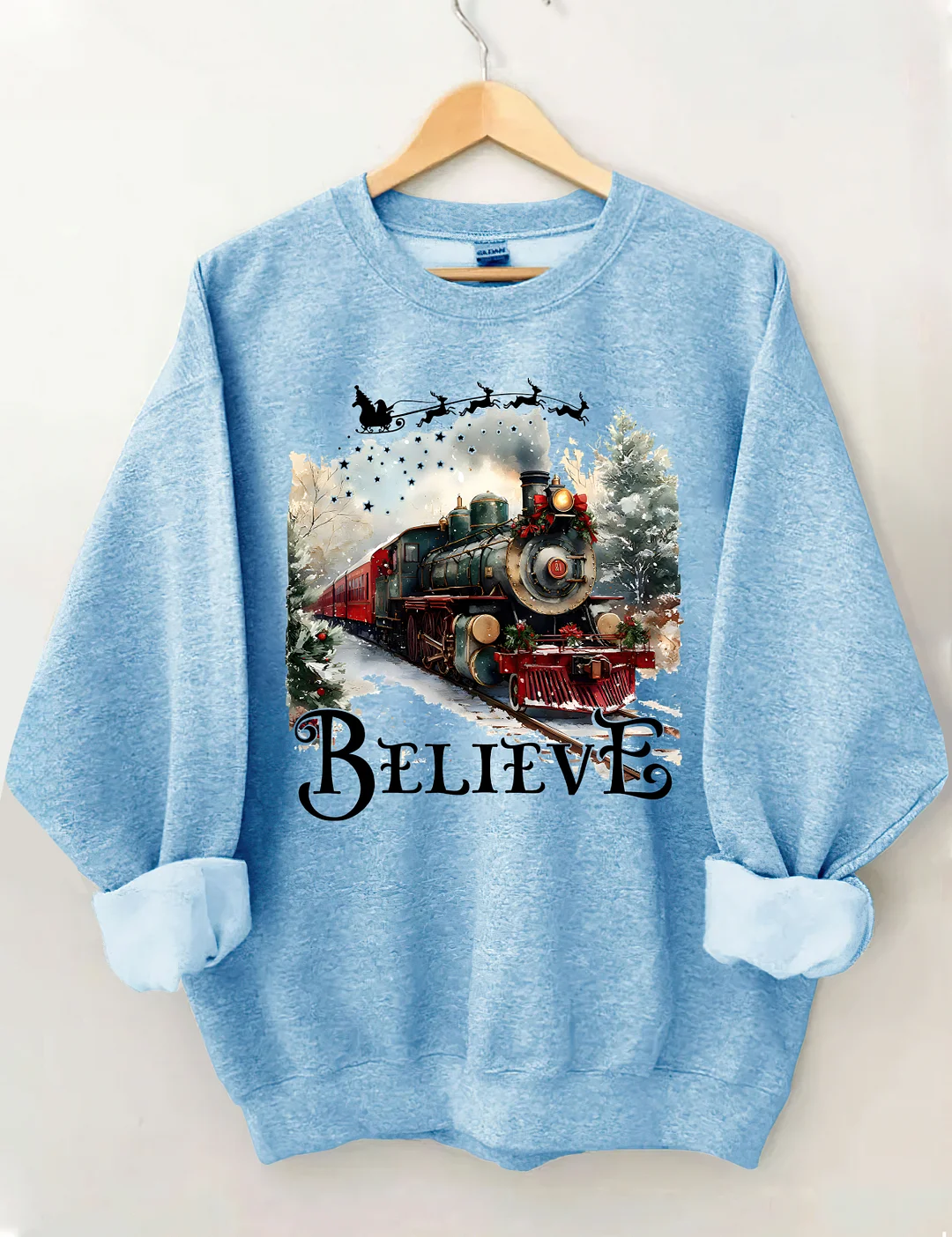 Believe Train Christmas Sweatshirt
