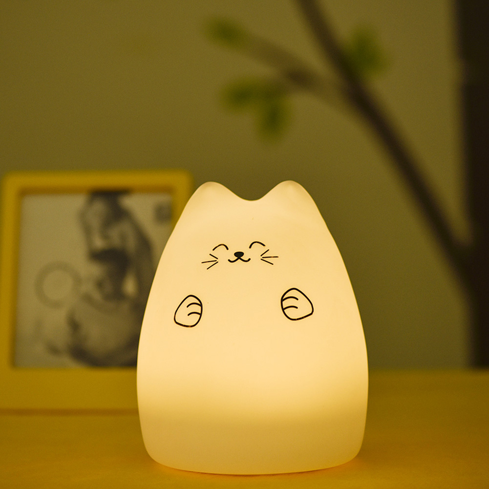 

LED Lucky Cat Tap Remote Control Color Changing-Night Light, 501 Original