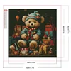 Diamond Painting-Round AB Drill Xmas Gift Bear(45*45CM)