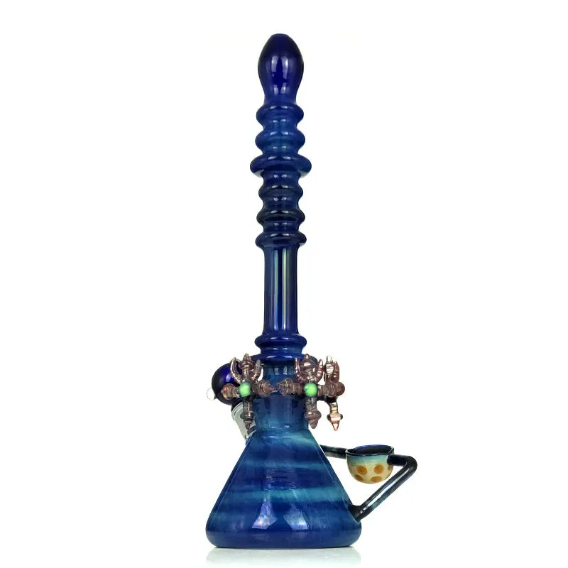 Colorful Beaker Beautiful Luxury Glass Water Pipes Dab Rig Pipe
