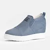 Women Faux Suede Wedge heel Sneakers Slip on Breathable Shoes