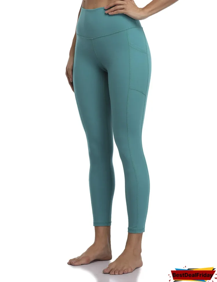 women high waisted yoga pants turquoise