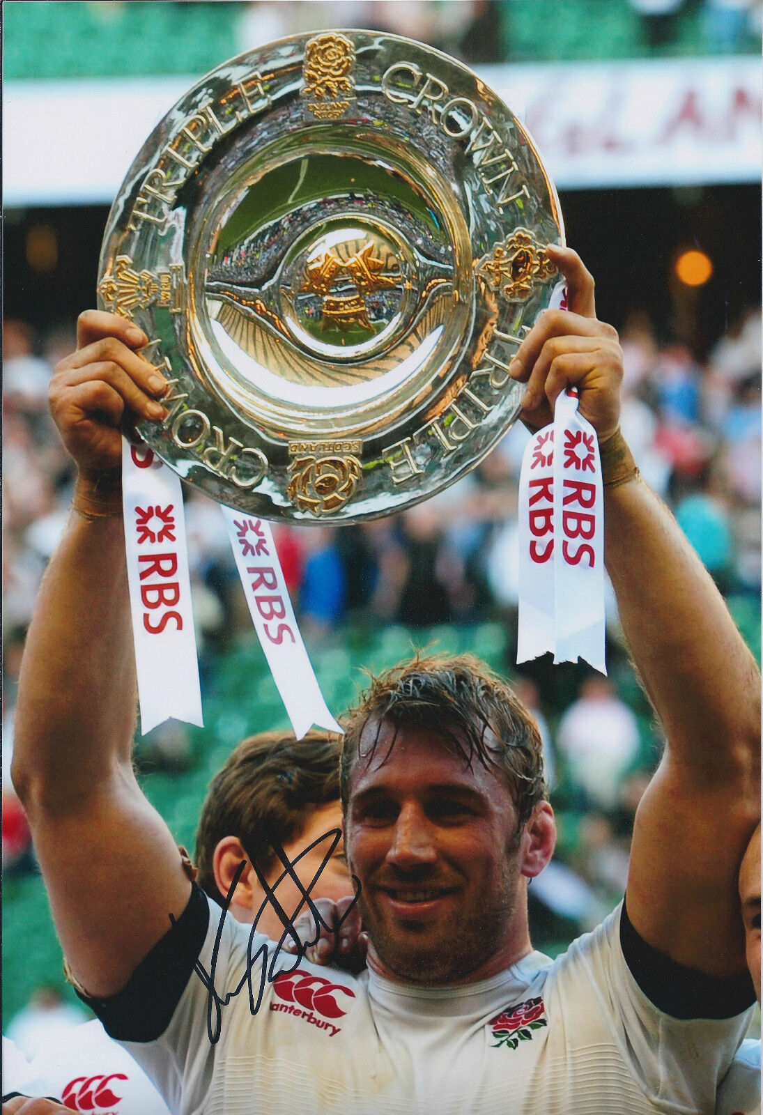 Chris ROBSHAW Signed Autograph 12x8 Photo Poster painting AFTAL COA RUGBY RBS 6 Nations Winner