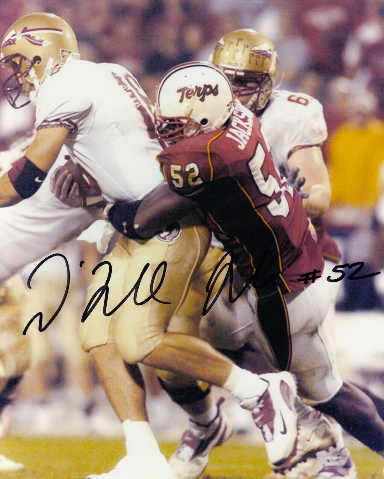 D'Qwell Jackson #0 Photo Poster painting Signed 8x10 w/ COA Maryland Terps 031719