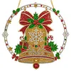 Christmas Diamond Painting Ornament Bell Wreath Hanging Decor 9.45x9.45in