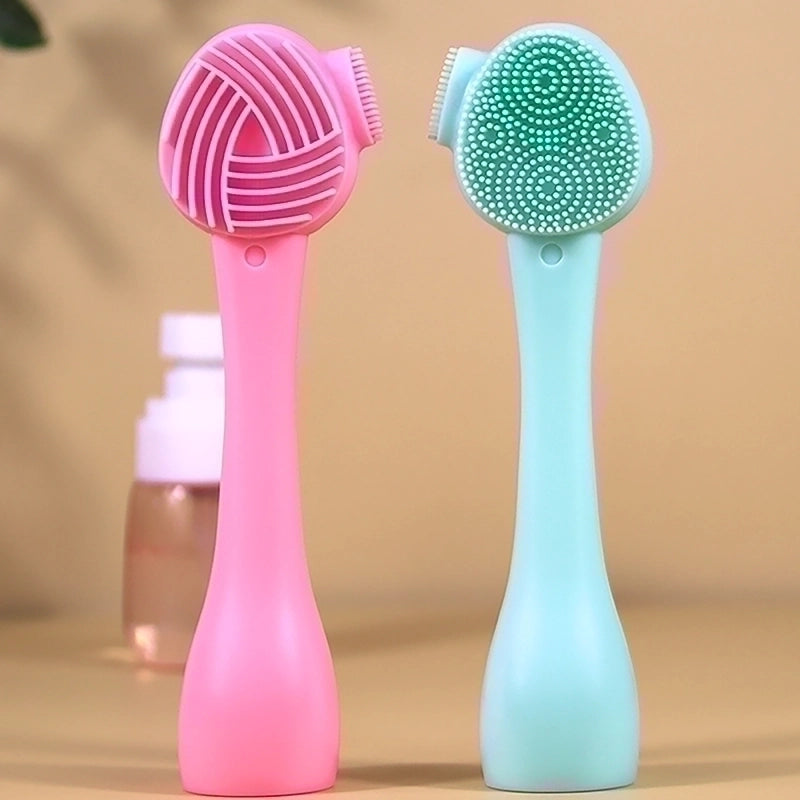 Double-headed Silicone Facial Cleansing Brush Mud Mask Applying Brush