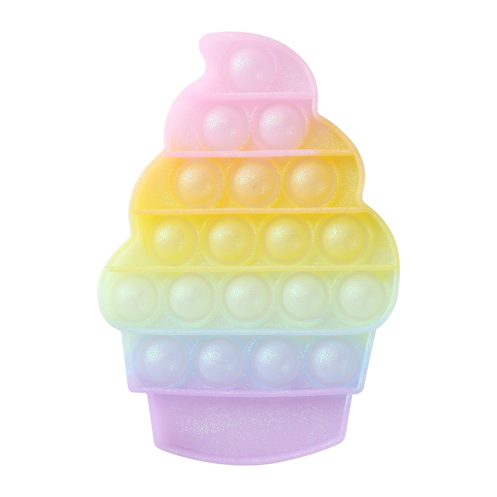 

Glittering Ice Cream Push Bubble Fidget Toys Anti Stress Educational Toy, 501 Original