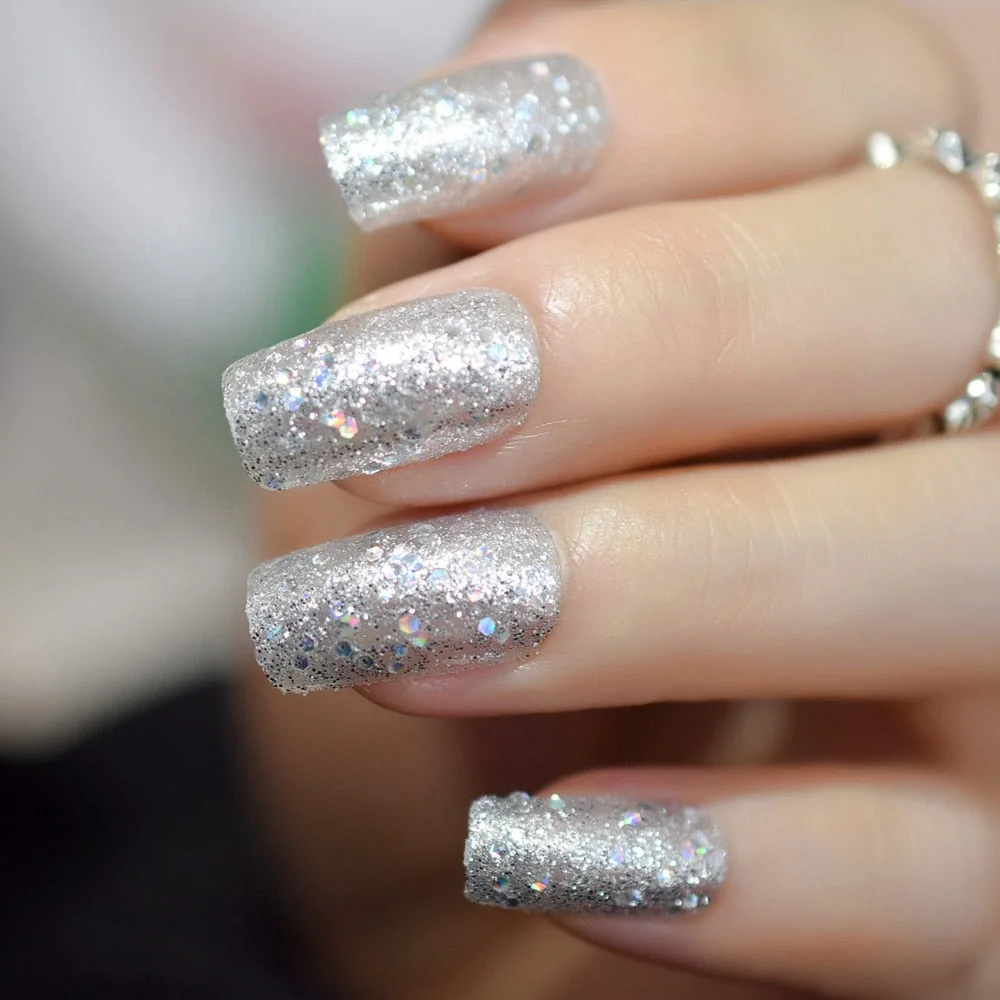 Slim Square Fake Nails Matte Rose Red with Metallic Moo Medium Size Frosted Artificial Acrylic Nail Art Tips with Glue sticker-Nail Inspo