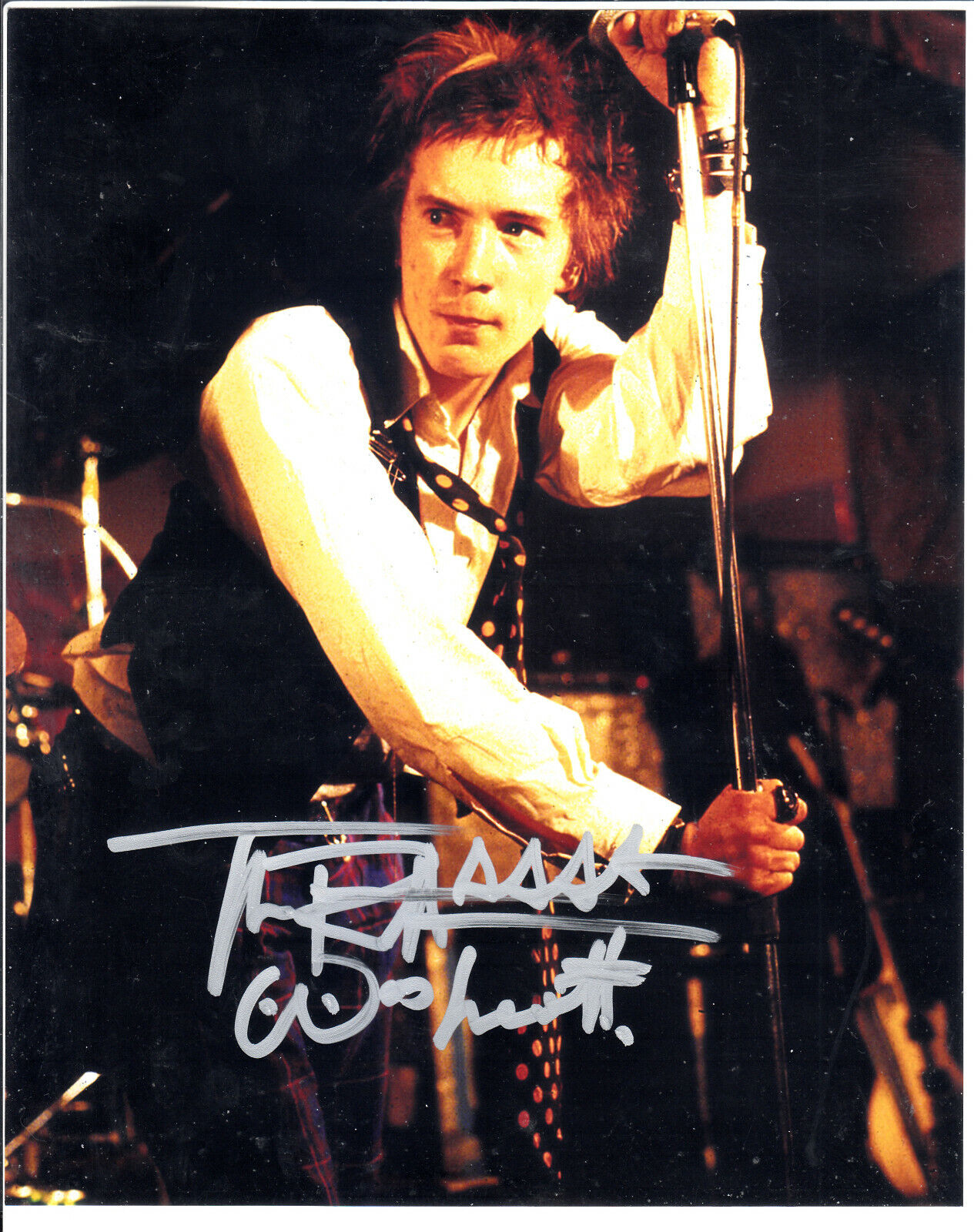 Johnny Rotten John Lydon of the Sex Pistols Signed Autograph 8