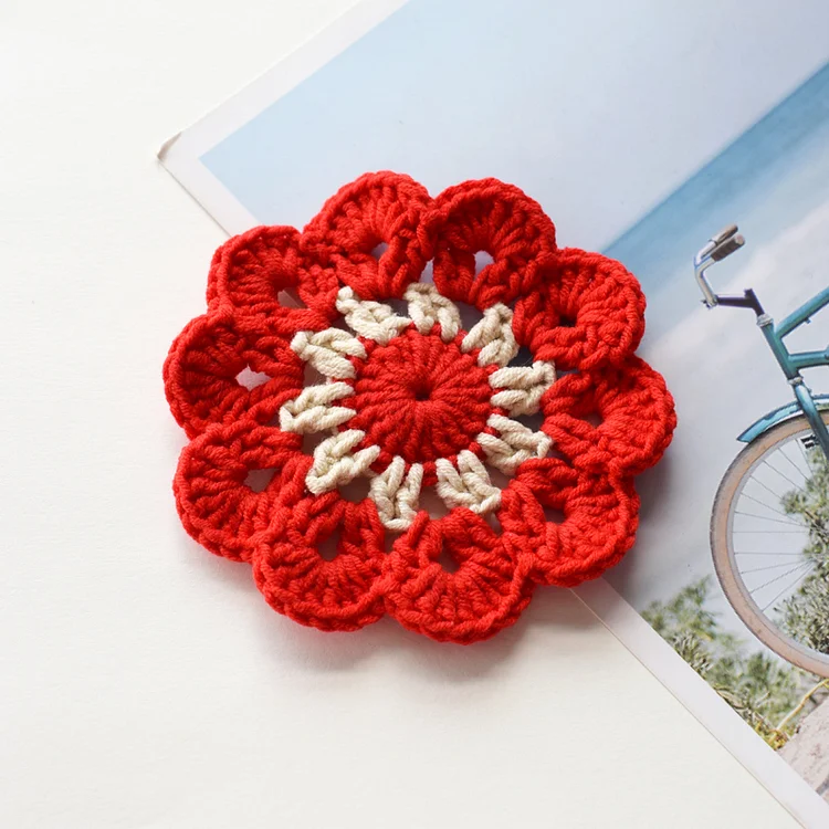  Lulusnow Handmade  Merry Chrismas Crochet Coasters