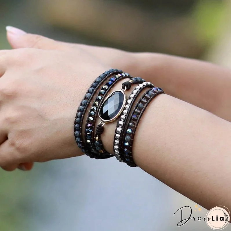 Agate Beaded Bracelet