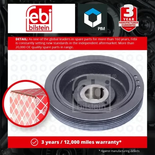 Crankshaft Pulley fits CITROEN ZX 1.8D 1.9D 92 to 97 Belt 0515G3 515G3 Febi New Parts