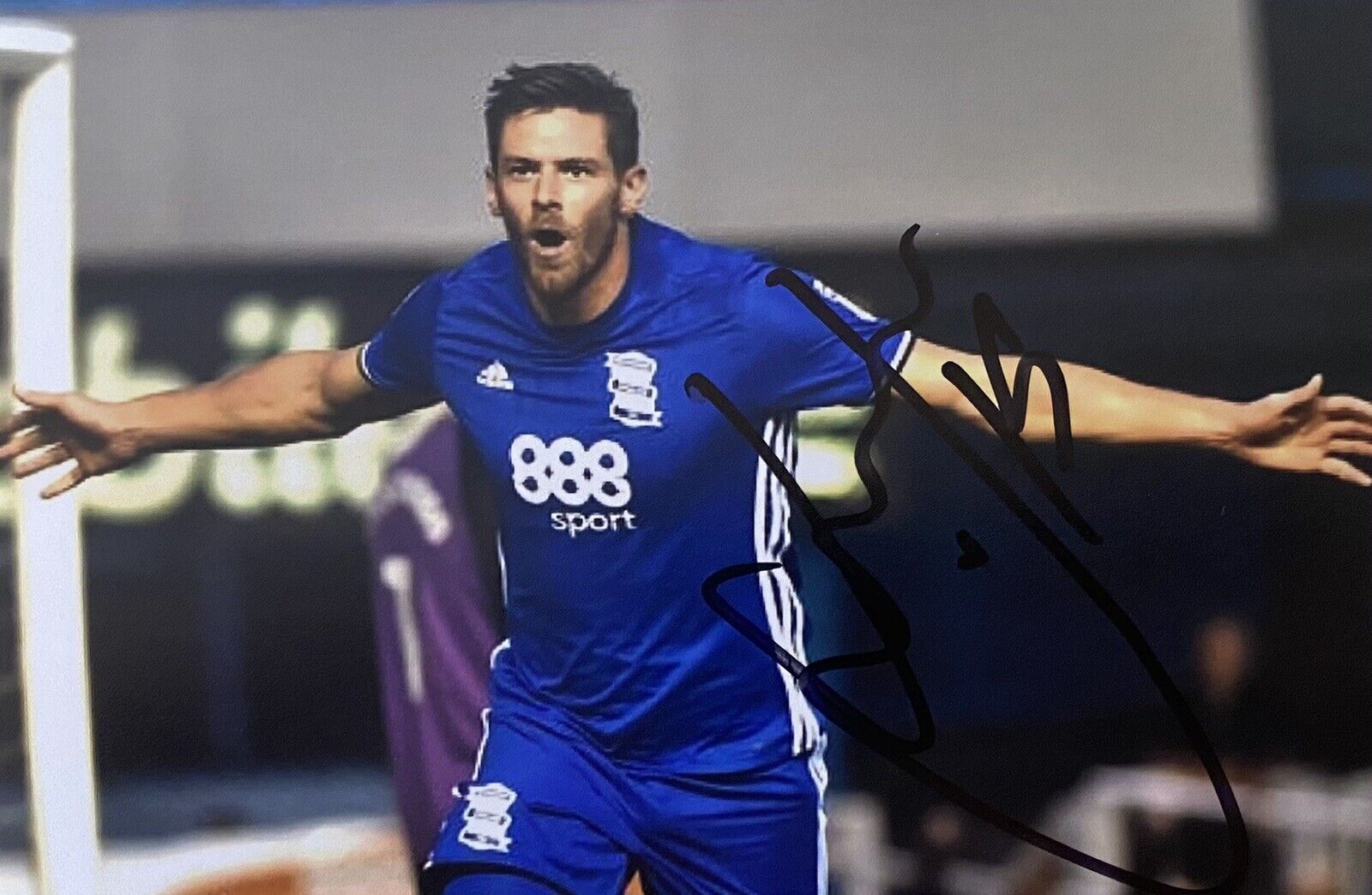 Lukas Jutkiewicz Genuine Hand Signed Birmingham City 6X4 Photo Poster painting