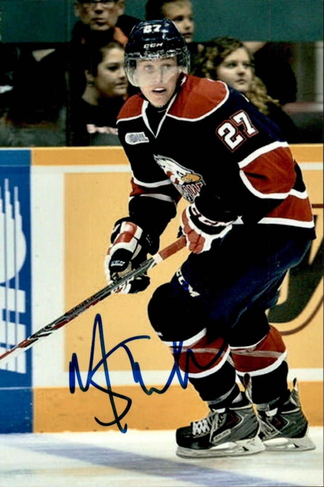 Mitchell Stephens SIGNED 4x6 Photo Poster painting SAGINAW SPIRIT / TAMPA BAY LIGHTNING #3