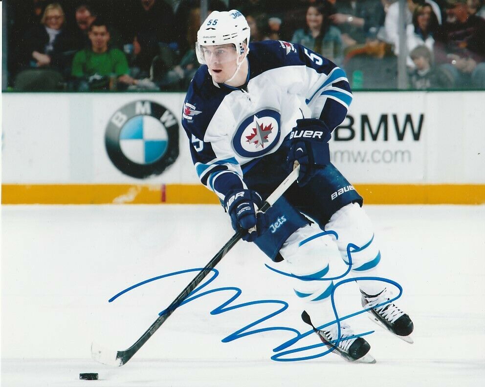 MARK SCHEIFELE SIGNED WINNIPEG JETS 8x10 Photo Poster painting! Autograph