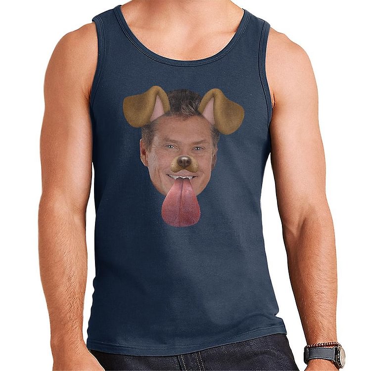 David Hasselhoff Dog Snapchat Filter Men's Vest