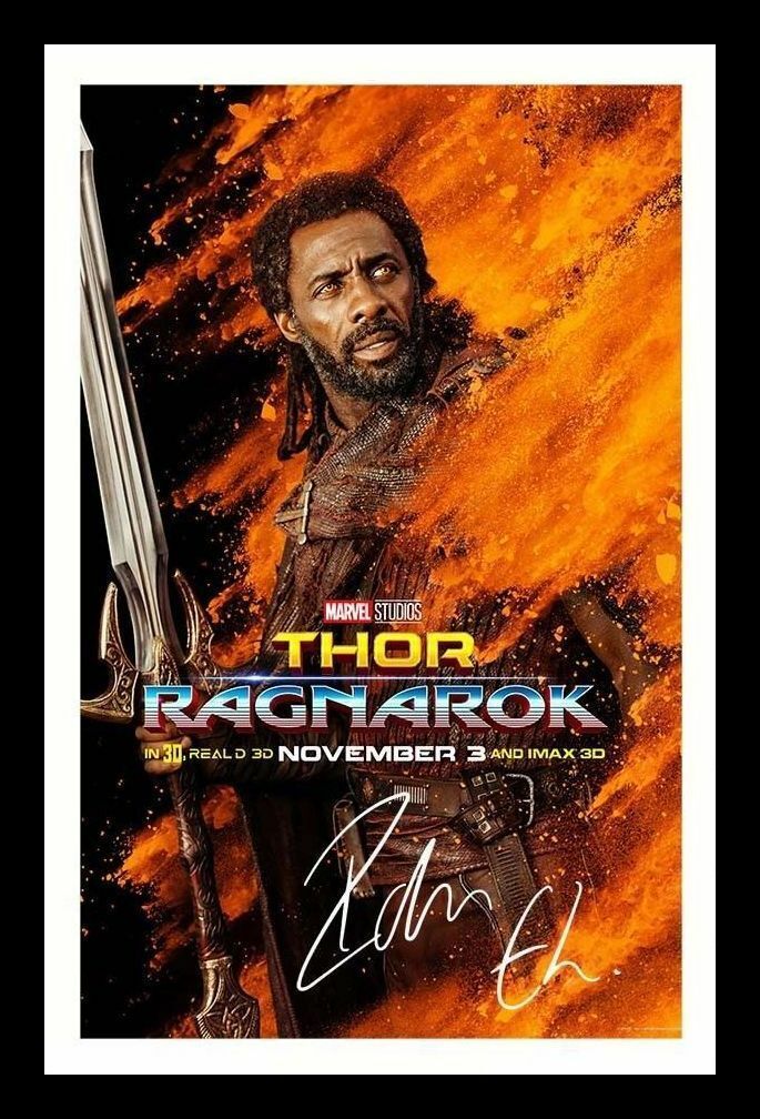 Idris Elba - Thor Ragnarok Autograph Signed & Framed Photo Poster painting