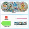 4Pcs Wooden Animal DIY Diamond Painting Placemats with Holder for Home Decor