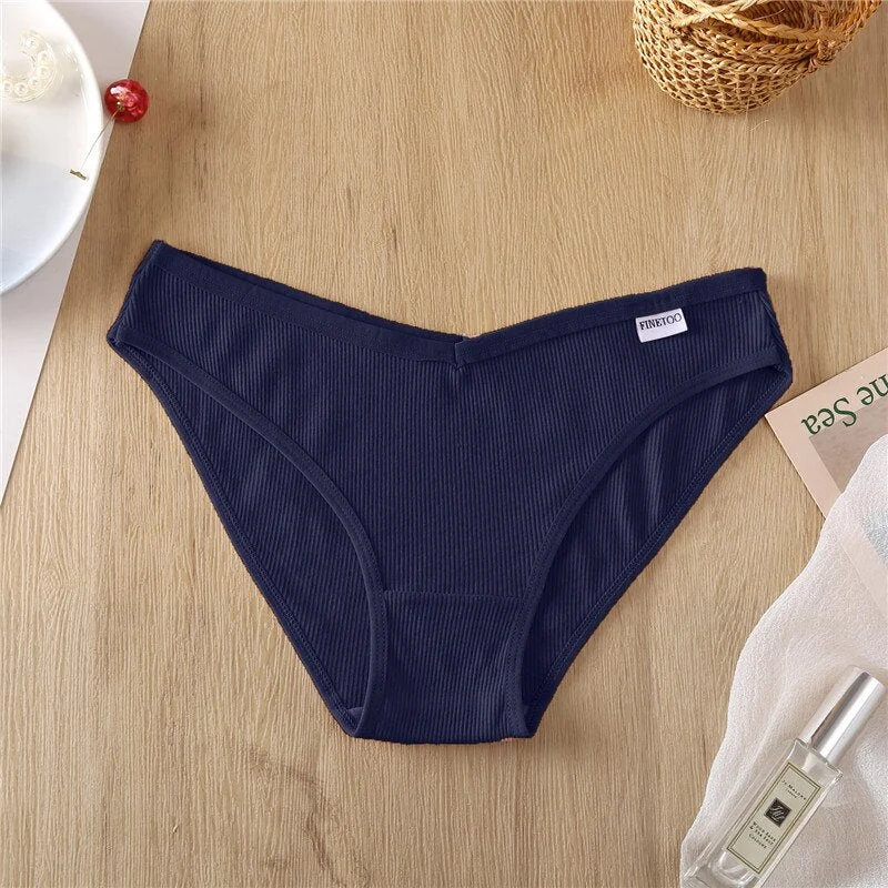 Women Panties Cotton Underwear Deep V Waist Female Underpants M-4XL Solid Color Woman's Briefs Cotton Pantys Intimates Lingerie