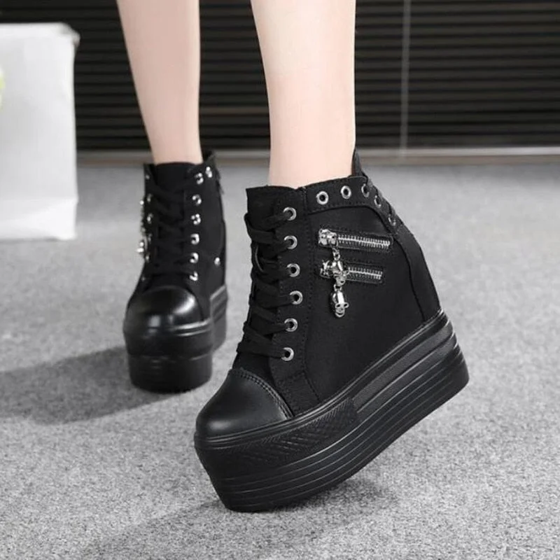 NEW Brand Hidden Heels Platform Sneakers Women Breathable Air Wedge Sock Shoes Woman Casual Ladies Boots Zapatos Mujer 2022 W05