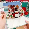 6pcs Diamond Painting Christmas Greeting Card Kits with Envelopes for Family Friend Gifts