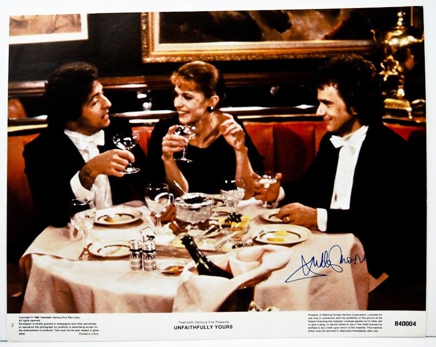 DUDLEY MOORE Signed Lobby Card - UNFAITHFULLY YOURS