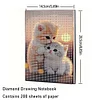Katze Kristall Notizblock Skizzenbuch - 5d DIY Handwerk Notizbuch