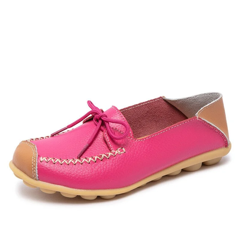 Woman Shoes New Spring Autumn Genuine Leather Women Loafers Flats Female Moccasins Shoe Slip On Women's Loafers Large Size