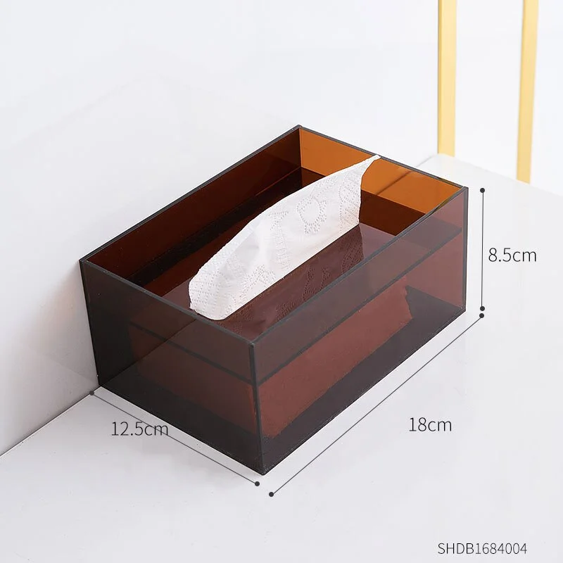 Modern Acrylic Tissue Box Transparent Fashion Napkin Holder Home Decoration Living Room Desk Decor Accessories Decorative Box 712