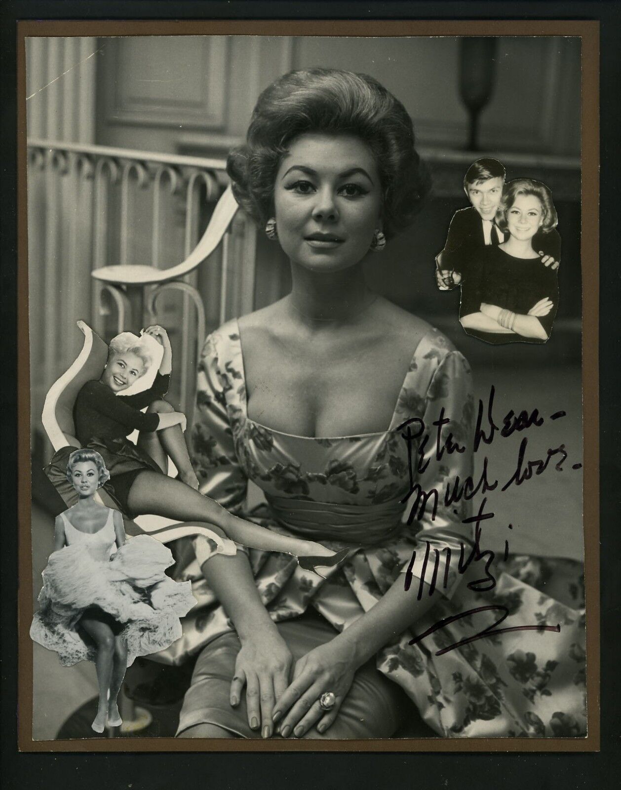 Mitzi Gaynor Signed Autographed 8 x 10 unusual collage Photo Poster painting display