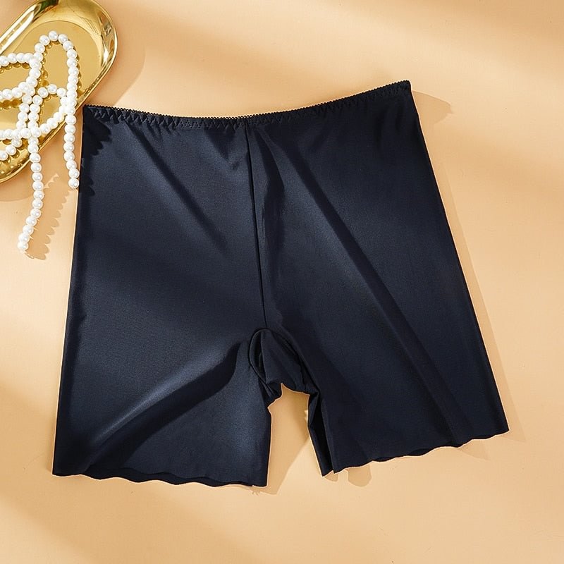 Women Safety Short Pants Summer High Waist Ice Silk Cool Elasticity Soft Panties Plus Size Seamless Boxers for Women Underwear