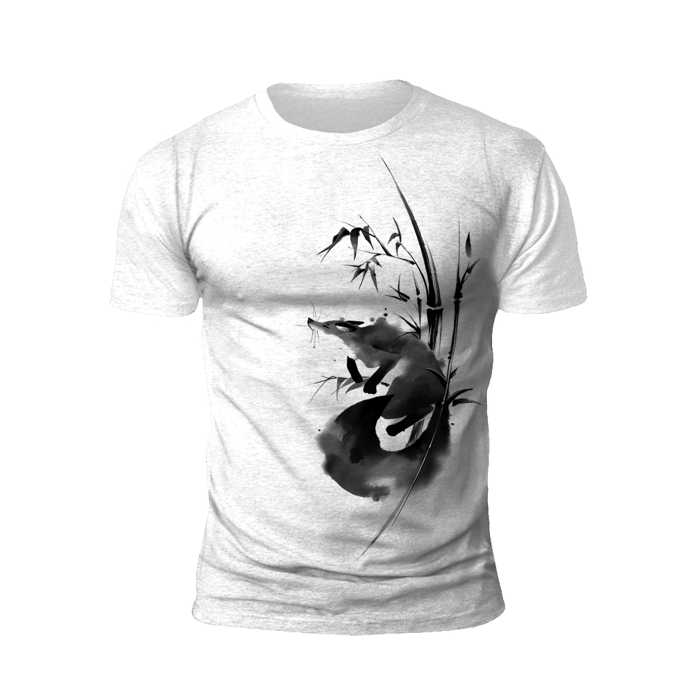 Mystical Fox: Ink Art T-Shirt
