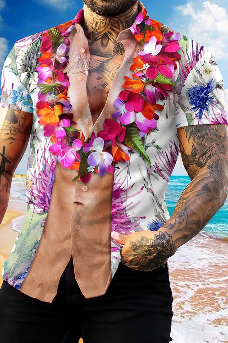 Popularity Vacation Fun White Print Muscle Shirt