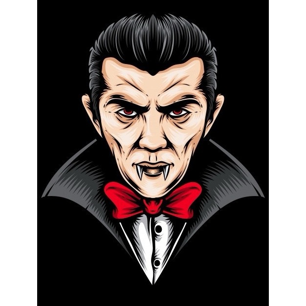 

30*40CM - Round Drill Diamond Painting - Vampire, 501 Original