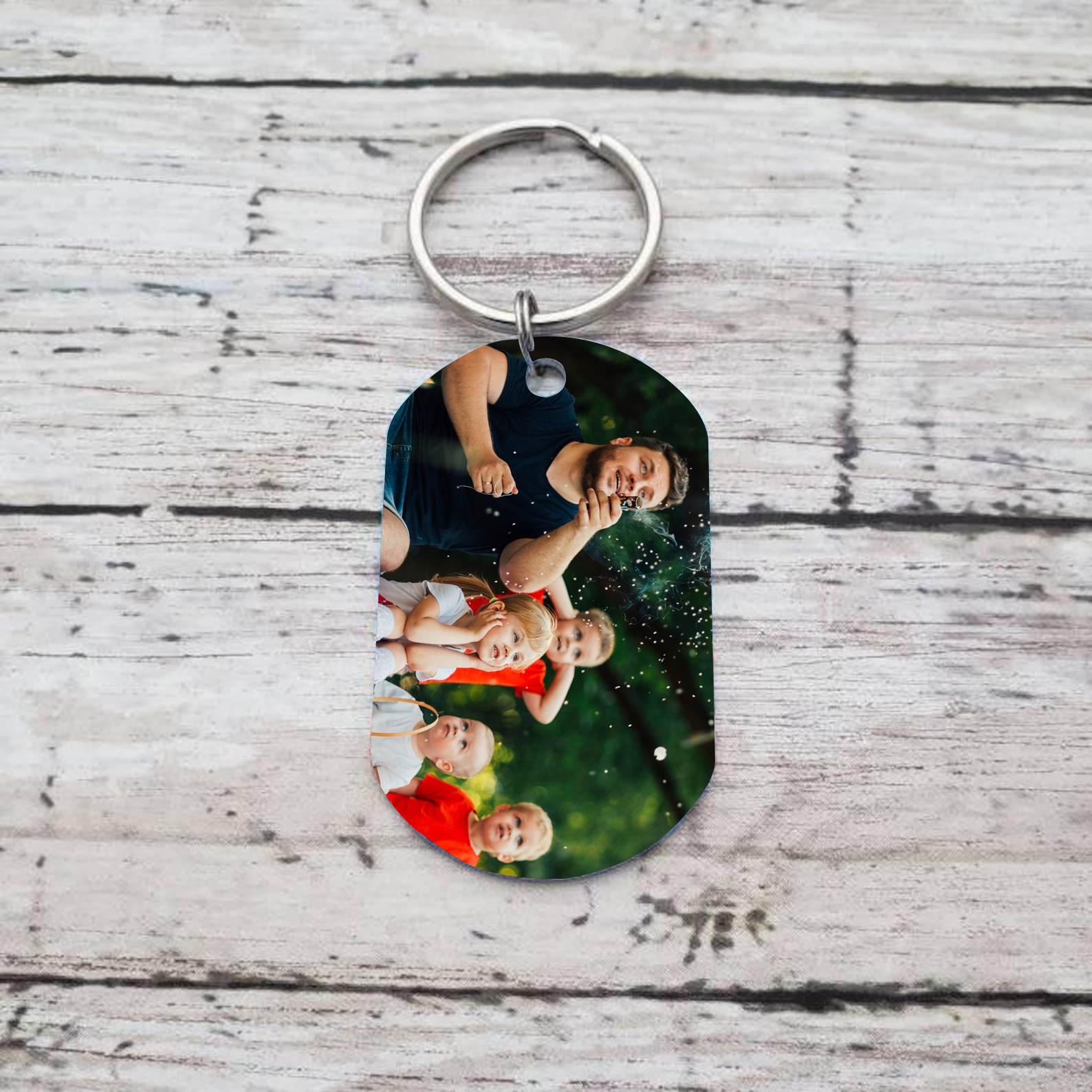5 Names - Personalised Dad Keychain Custom Name & Photo Keychain Father's Day Gifts-Jessemade AU