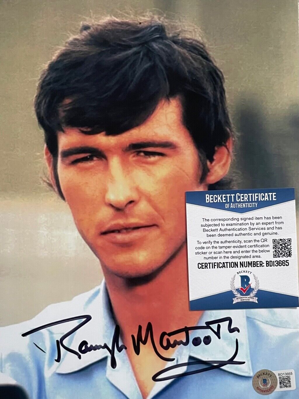 Randolph Mantooth Original Autographed 8X10 Photo Poster painting w/Beckett COA