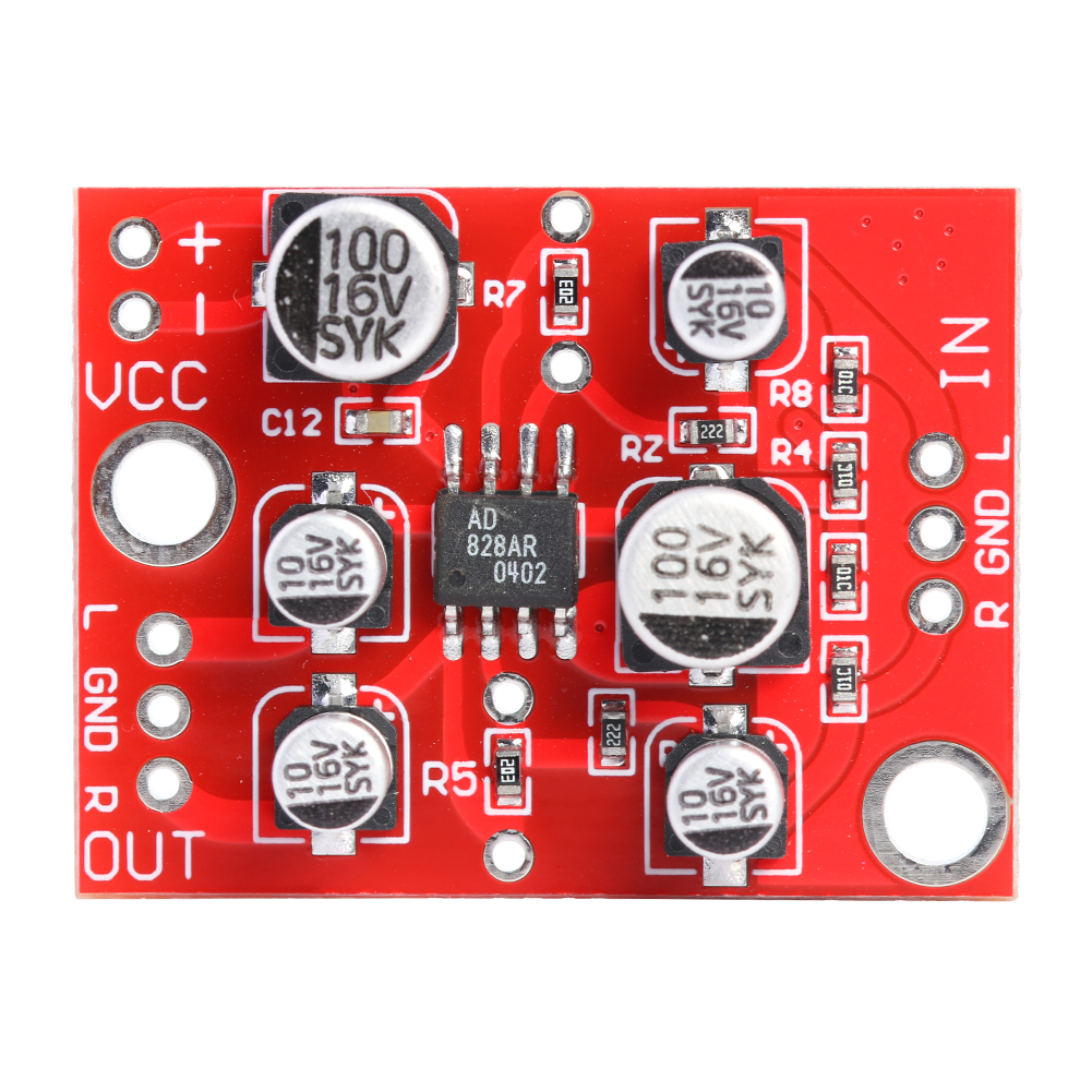 

DC 5-15V AD828 Stereo Preamp Power Amplifier Board Preamplifier Module, 501 Original
