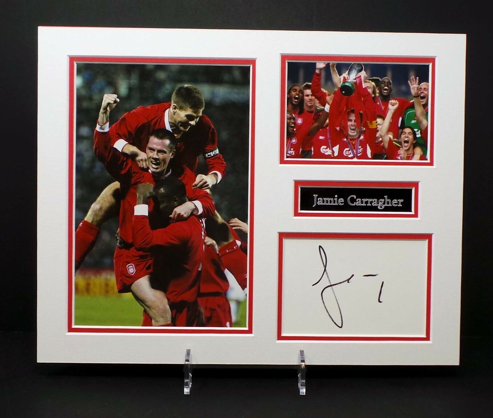 Jamie CARRAGHER Liverpool Legend Signed Mounted Photo Poster painting Display 3 AFTAL RD COA