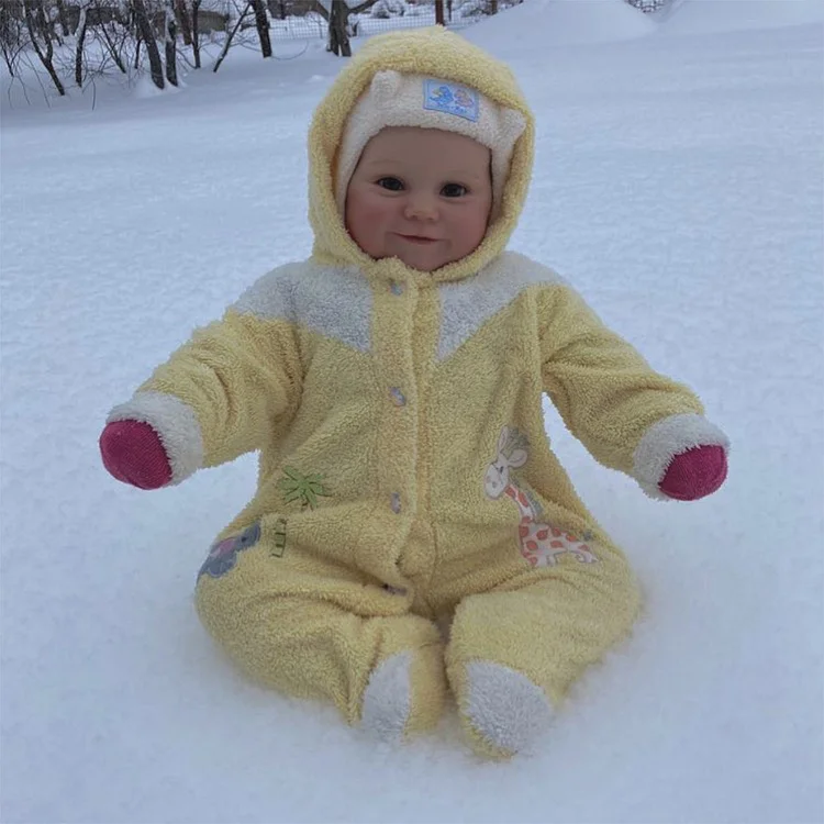 [Heartbeat💖 & Sound🔊]Reborn Baby Dolls 20" Real Lifelike Cute Chubby Reborn Girl Toddler Weighted Poseable Baby Doll Named Srriy Rebornartdoll® Rebornartdoll®