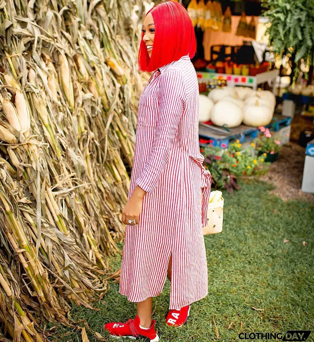 Casual Striped Buttons Long Sleeve Maxi Coat