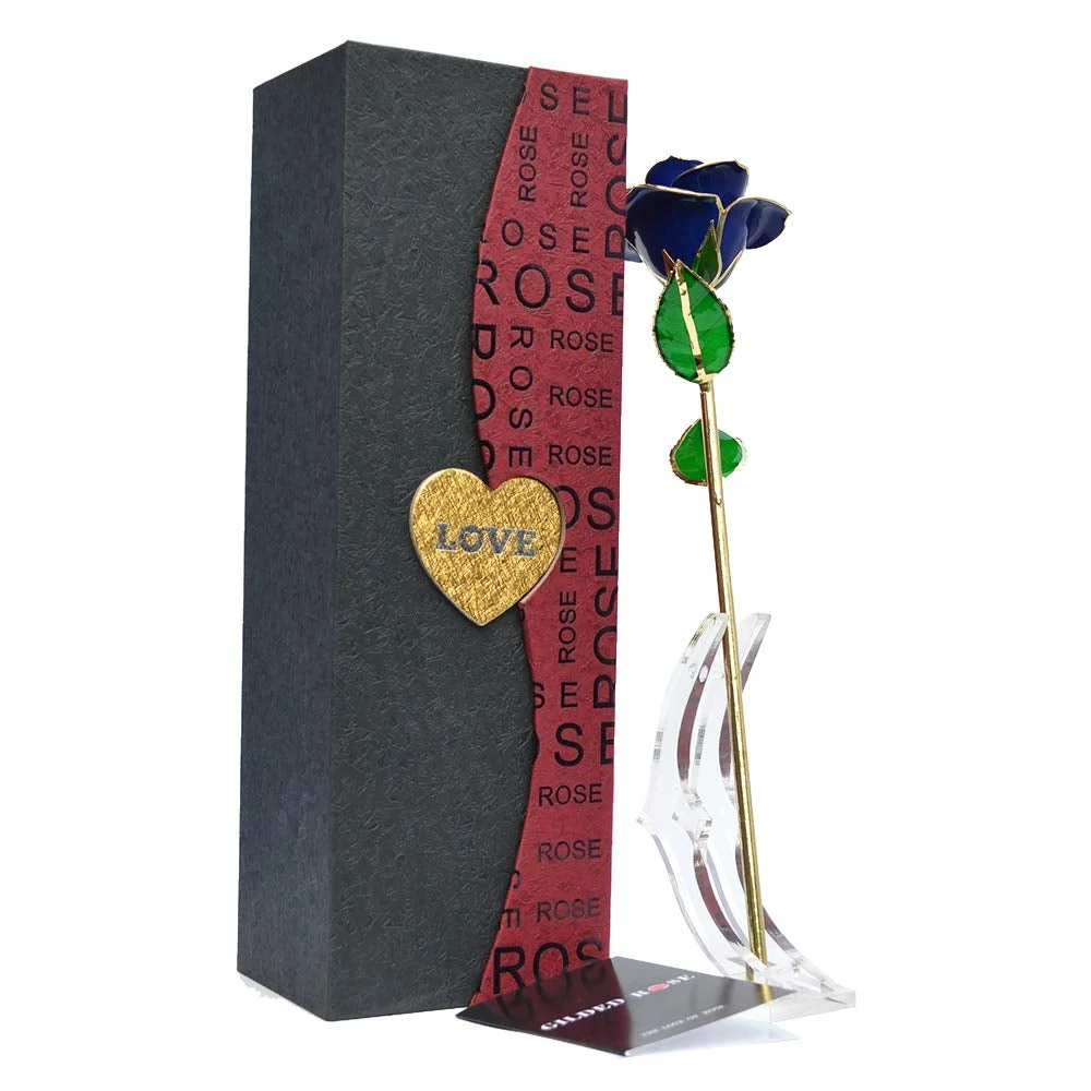 Monther Day Gift 24K Gold Foil Artificial Rose Flower Birthday Gift