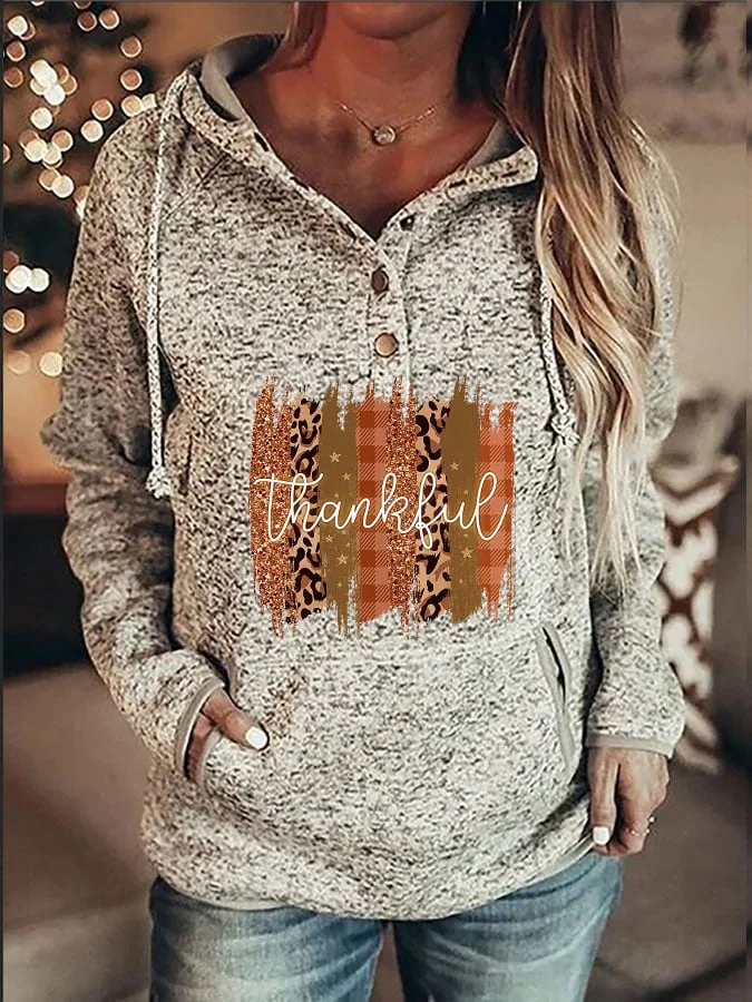 Fashion Print Long Sleeve Hoodie