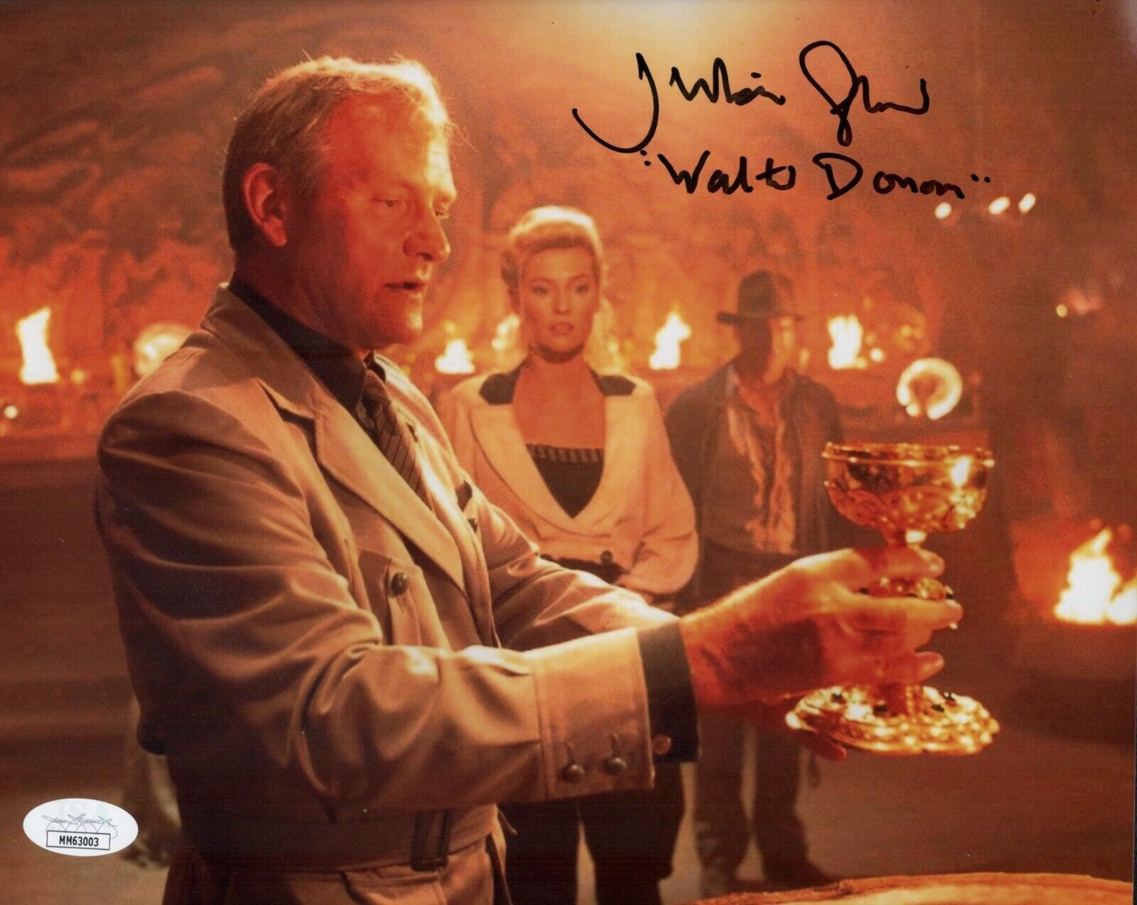 JULIAN GLOVER Signed 8x10 INDIANA JONES Walter Donovan Autograph JSA COA Cert