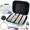 Multi-Function Sewing Box Set with Case Contains Thread/Needle/Scissors Complete Sewing Kit with Embroidery Frame DIY Embroidery Handwork Sewing Tool Kit for Cross-Stitch/Embroidery/Sewing/DIY Crafts